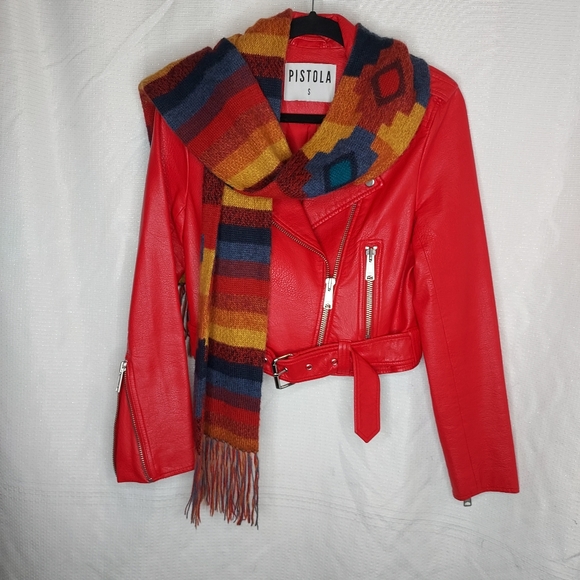TRACY RED LEATHER JACKETS - Picture 8 of 11